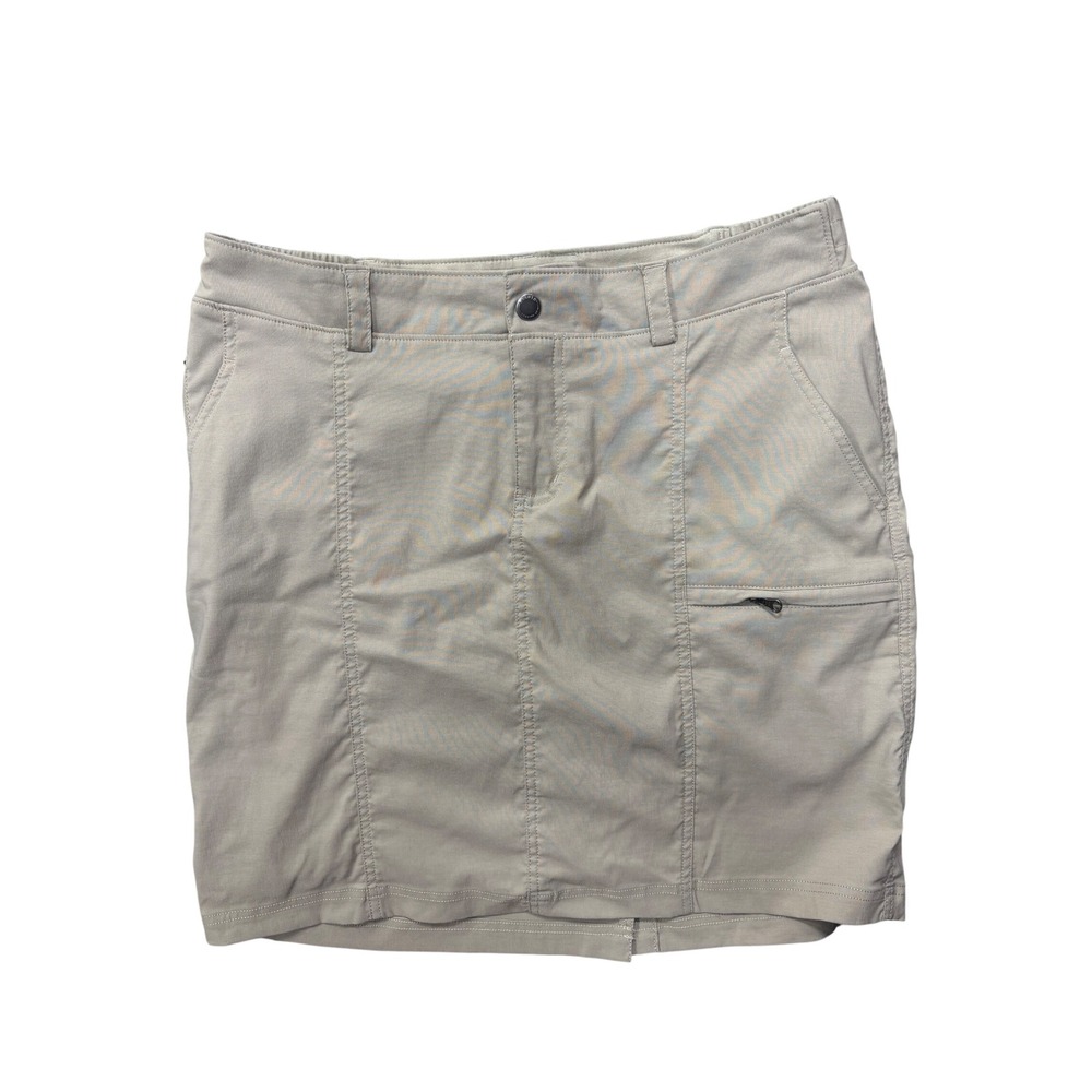 Duluth Trading Co Skort 12 Dry on the Fly Tan Hiking Outdoor Utility Skirt
